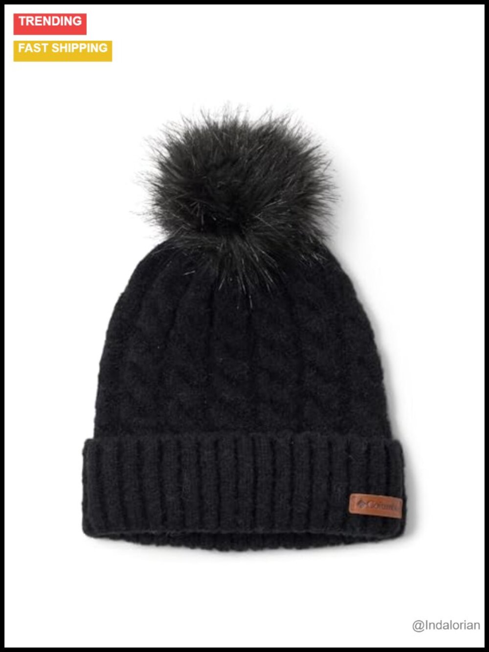 Columbia Winter Blur II Knit Beanie with Pom-Pom, Fleece-Lined